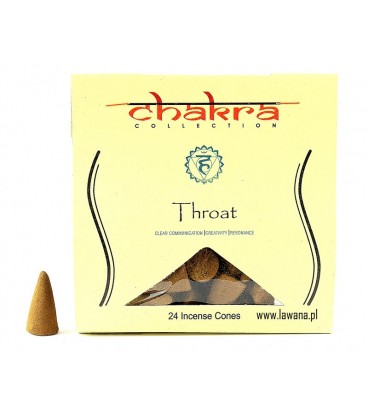 Kadzidła stożkowe THROAT na 5 czakrę 24 sztuki Chakra Collection