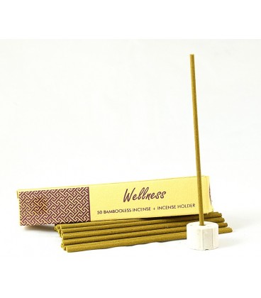 Bamboo-free Indian incense sticks with holder WELLNESS 50 pieces Song of India - zdjęcie główne produktu
