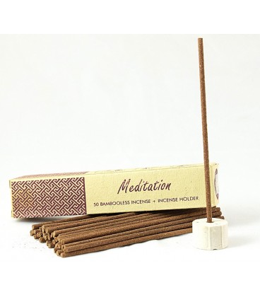 Non-bamboo-containing Indian incense sticks with holder MEDITATION 50 pieces Song of India - zdjęcie główne produktu