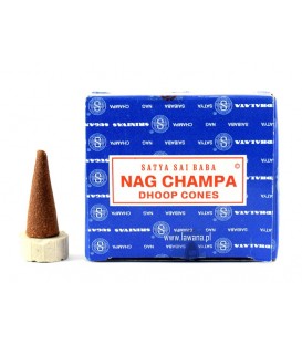 Stożkowe Kadzidła Orientalne Nag Champa 12 sztuk Satya Sai Baba