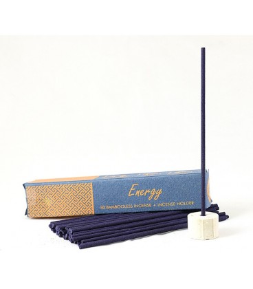 Bamboo-free Indian incense sticks with holder ENERGY 50 pieces Song of India - zdjęcie główne produktu