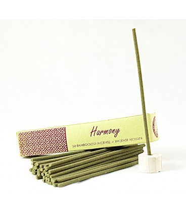 Nie zawierające bambusa kadzidła indyjskie z uchwytem HARMONY 50 sztuk Song of India