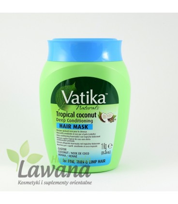 Maska do włosów tropikalny kokos zwiększająca objętość 1kg Vaitika Dabur