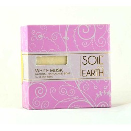 Naturalne Mydło Białe Piżmo (White Musk), 100g, Soil & Earth - relaksujące i odmładzające