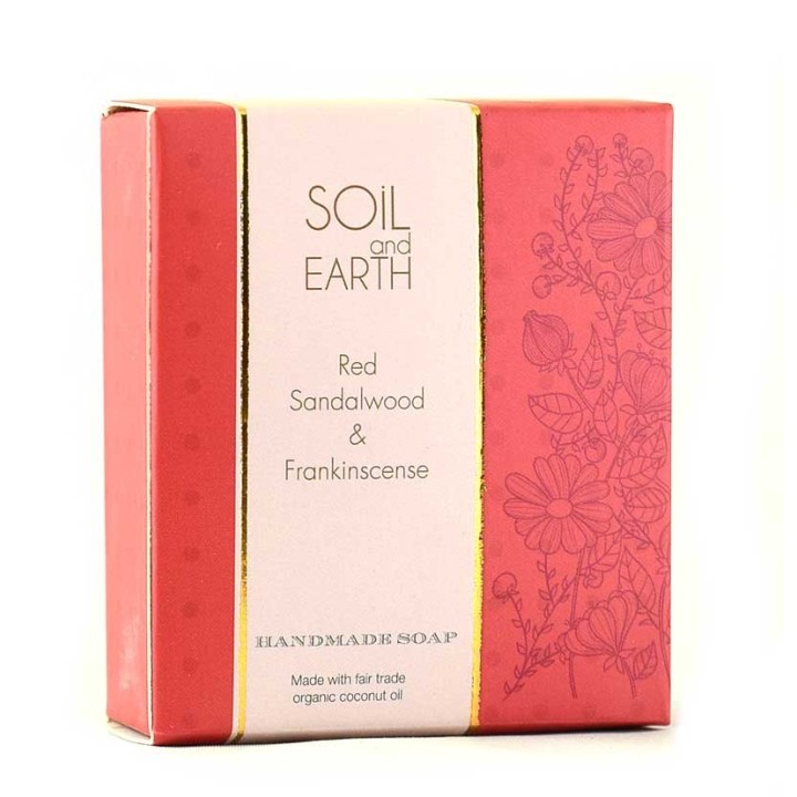 SOIL AND EARTH HANDMADE SOAP- RED SANDALWOOD 