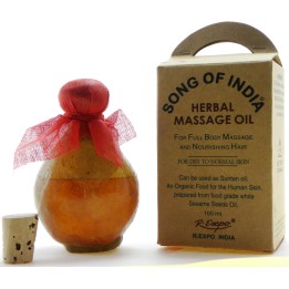Ziołowy olej do masażu z aromatyczną esencją drzewa cedrowego, Song of India, 100ml