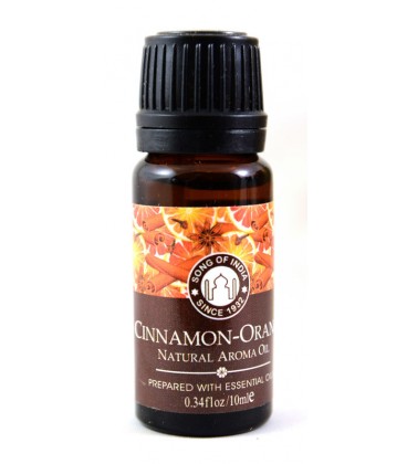 Olejek zapachowy z zakraplaczem, Cynamon z Pomarańczą , Song of India, 10ml Olejek zapachowy z zakraplaczem, Cynamon z Pomarańczą , Song of India, 10ml
