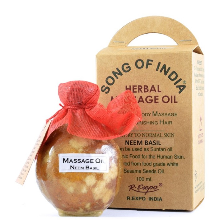 Ziołowy olej do masażu z aromatyczną esencją drzewa cedrowego, Song of India, 100ml