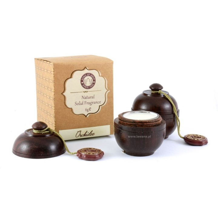 Perfumy w szkatułce z drzewa różanego ORCHIDEA 6g Song of India