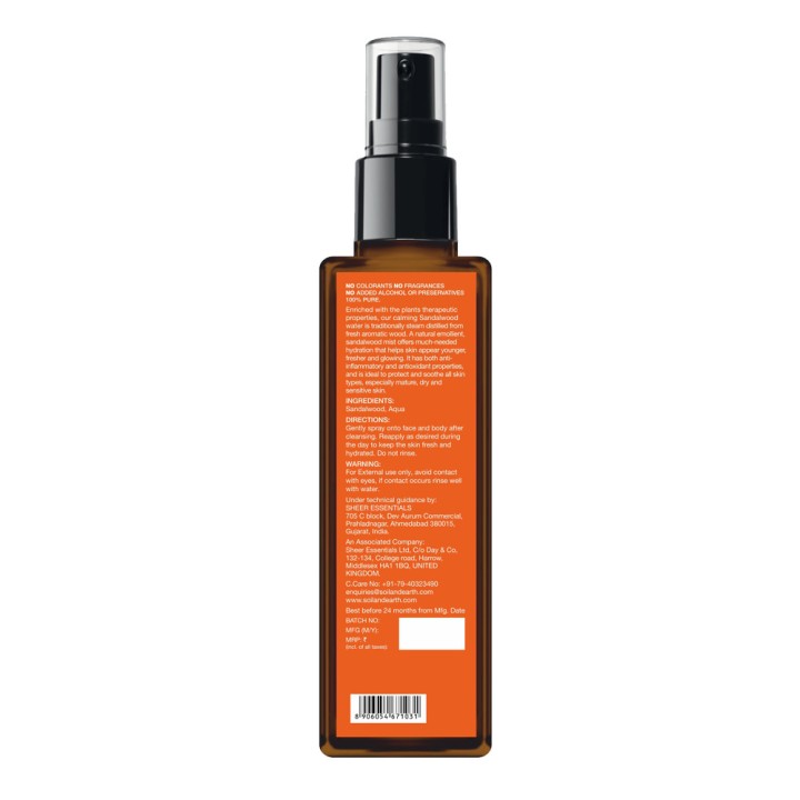SOIL AND EARTH SANDALWOOD WATER 100ml