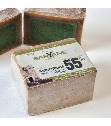 Tradycyjne mydło Aleppo 180g - 55% oleju laurowego, 45% oliwy z oliwek Saryane