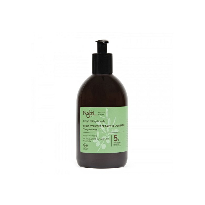Mydło oliwkowo-laurowe w płynie 5% oleju laurowego BIO 500ml Najel