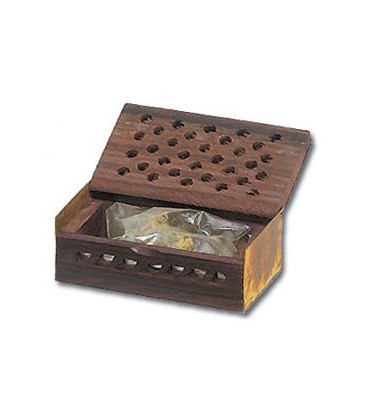 5 g. Oudh Amber Fragrant Rock Perfume in Wooden Box Inlaid with Brass Plate RE05-OOM
