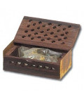 5 g. Oudh Amber Fragrant Rock Perfume in Wooden Box Inlaid with Brass Plate RE05-OOM