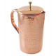 COPPER HAMMERED JUG (BRASS KNOB) 1litr [SE 252]