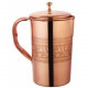 COPPER EMBOSSED JUG (BRASS KNOB) 1.5litr [SE 254]