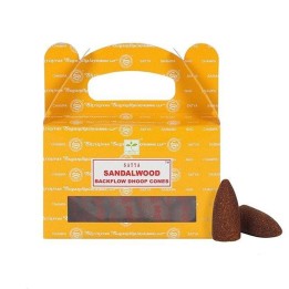 Kadzidła Sandalwood backflow 24 stożki 75 g Satya