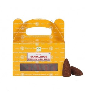 Kadzidła w stożkach Backflow - Sandałowiec (Sandalwood) 24szt. - 75 g Satya