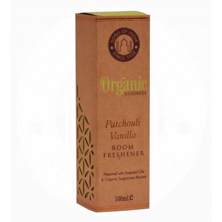100 ml. Organic Goodness Room Freshener in Amber Bottle PatchouliVanilla