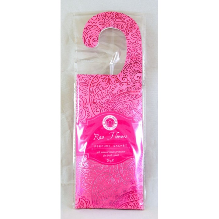 Song of India Potpourri Hanging Sachet with Paisley Design Rose Flower