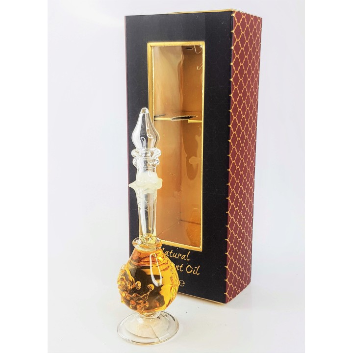 5 ml. Luxurious Veda Perfume Oil in Hand-Blown Glass Bottle Royal Oud