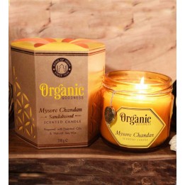 200 g. Organic Goodness Soy Candle in Amber Colored Sandalwood