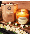 200 g. Organic Goodness Soy Candle in Amber Colored Madurai Jasmine