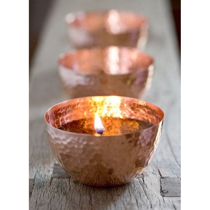 200 g. Luxurious Veda Scented Candle in Copper Plated Sage Mint (Kapha)