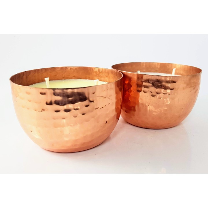 200 g. Luxurious Veda Scented Candle in Copper Plated Sage Mint (Kapha)