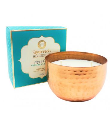 Luksusowa Świeca Veda Miedziana - Chłodząca woda morska & Kojąca żywica Oud (Pitta) - 200 g Song of India Luksusowa Świeca Veda Miedziana - Chłodząca woda morska & Kojąca żywica Oud (Pitta) - 200 g Song of India